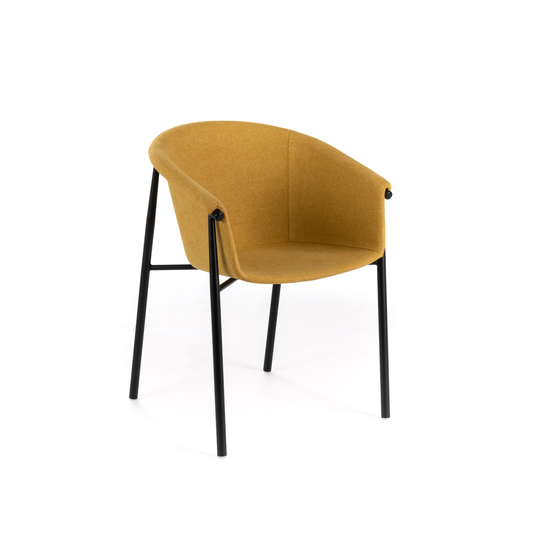 Set di sedie moderne in tessuto "Orchidea" eleganti con struttura in metallo verniciato