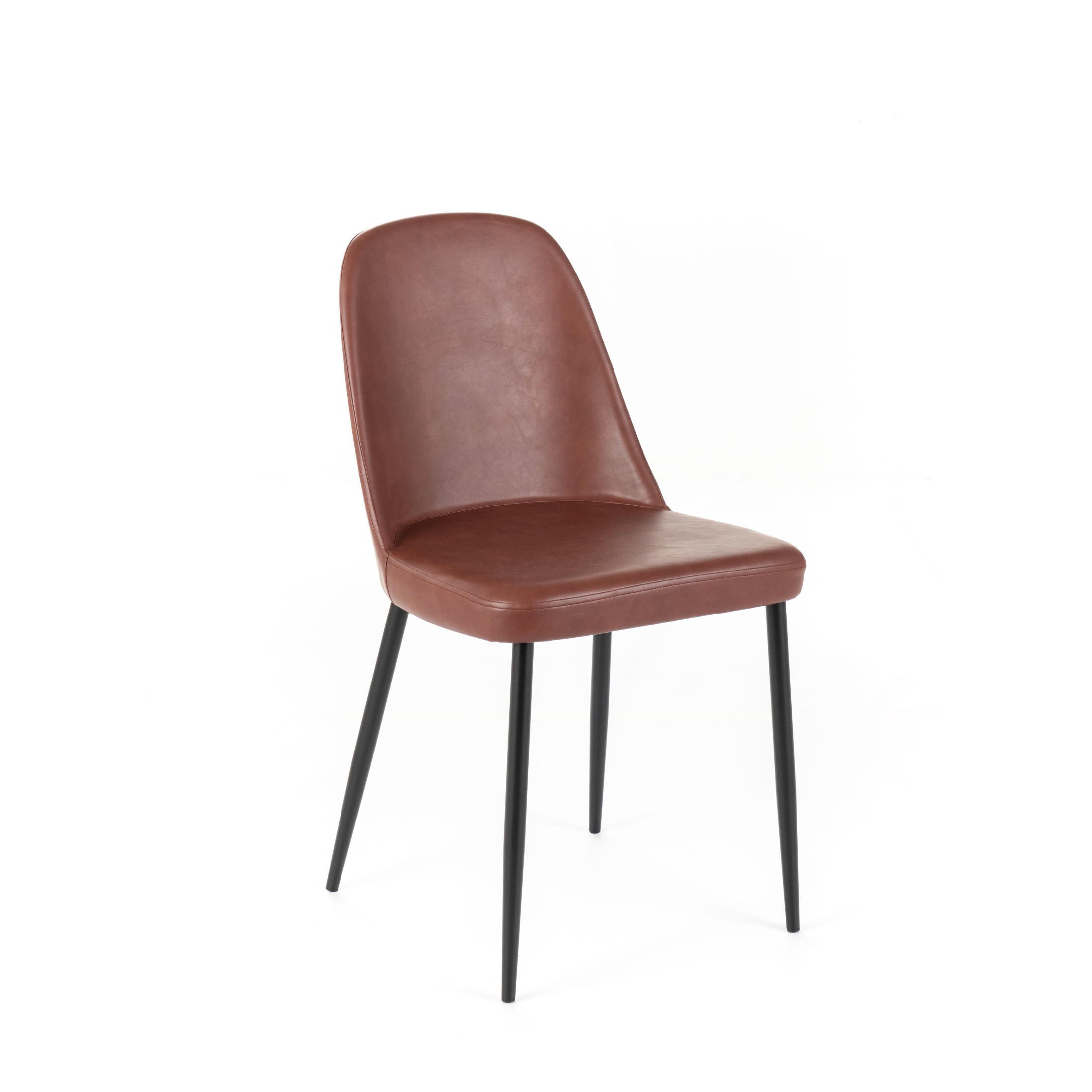 Set di sedie moderne da pranzo "Damasco" imbottite in similpelle soft touch