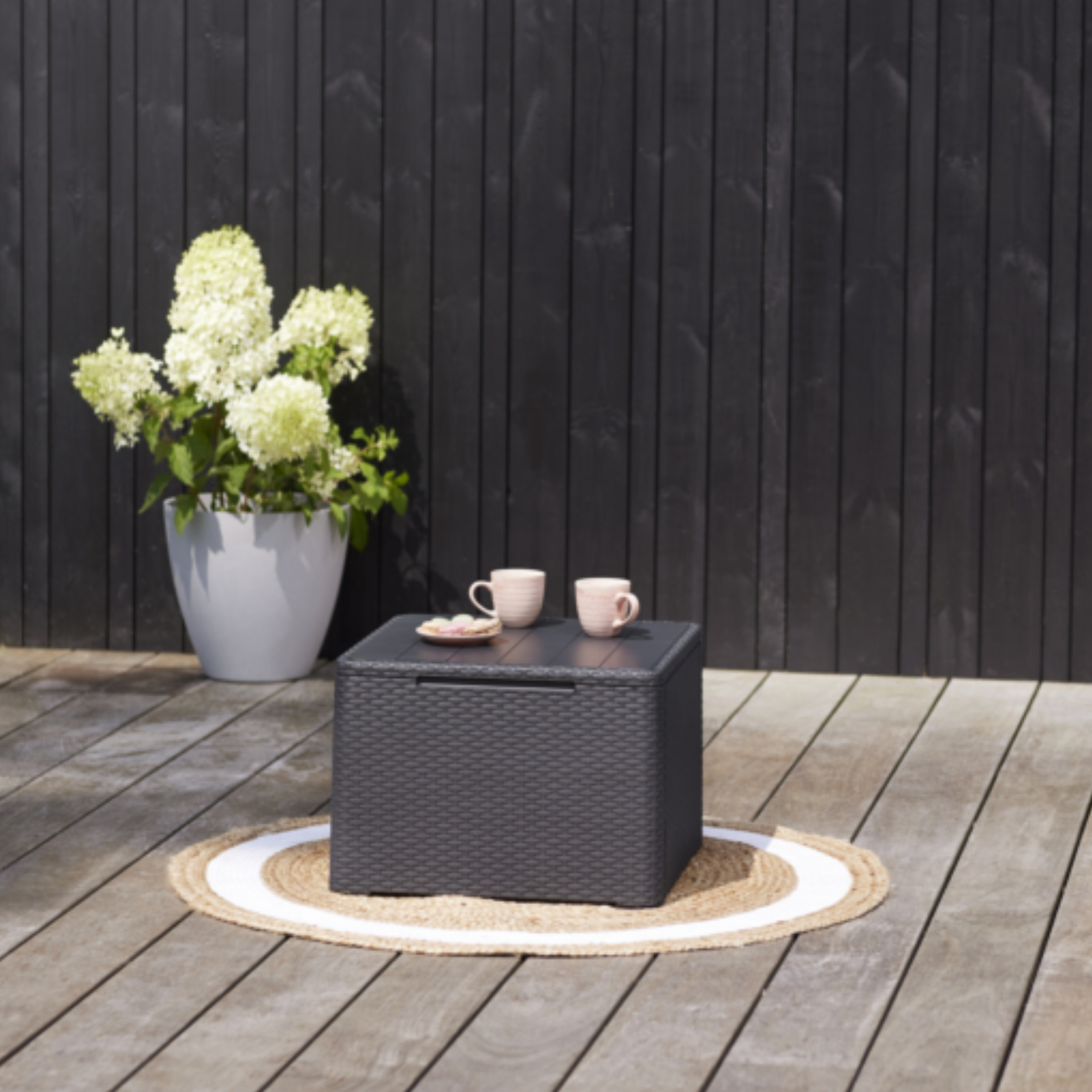 Salottino da giardino in resina "Claire double" 2 divani e 1 tavolo