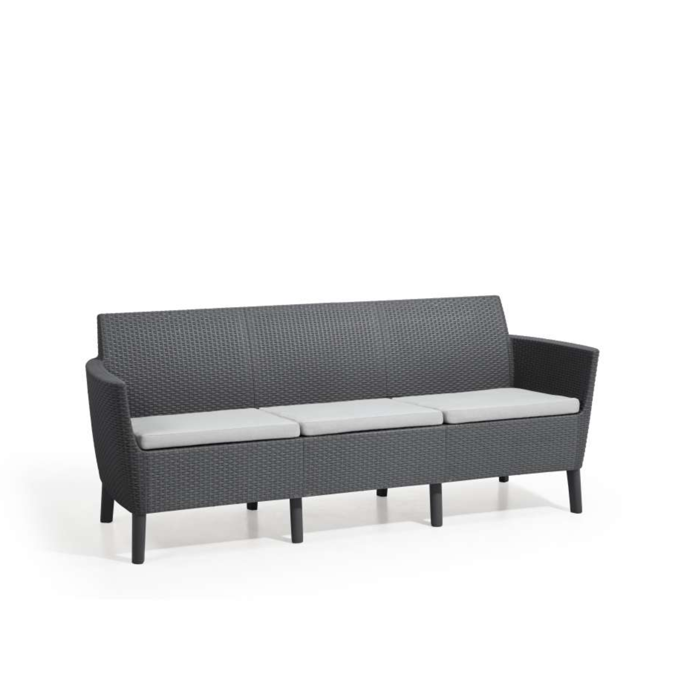 Divano da giardino "Salemo Lounge" 3 posti con cuscini cm 187x66,5 76h