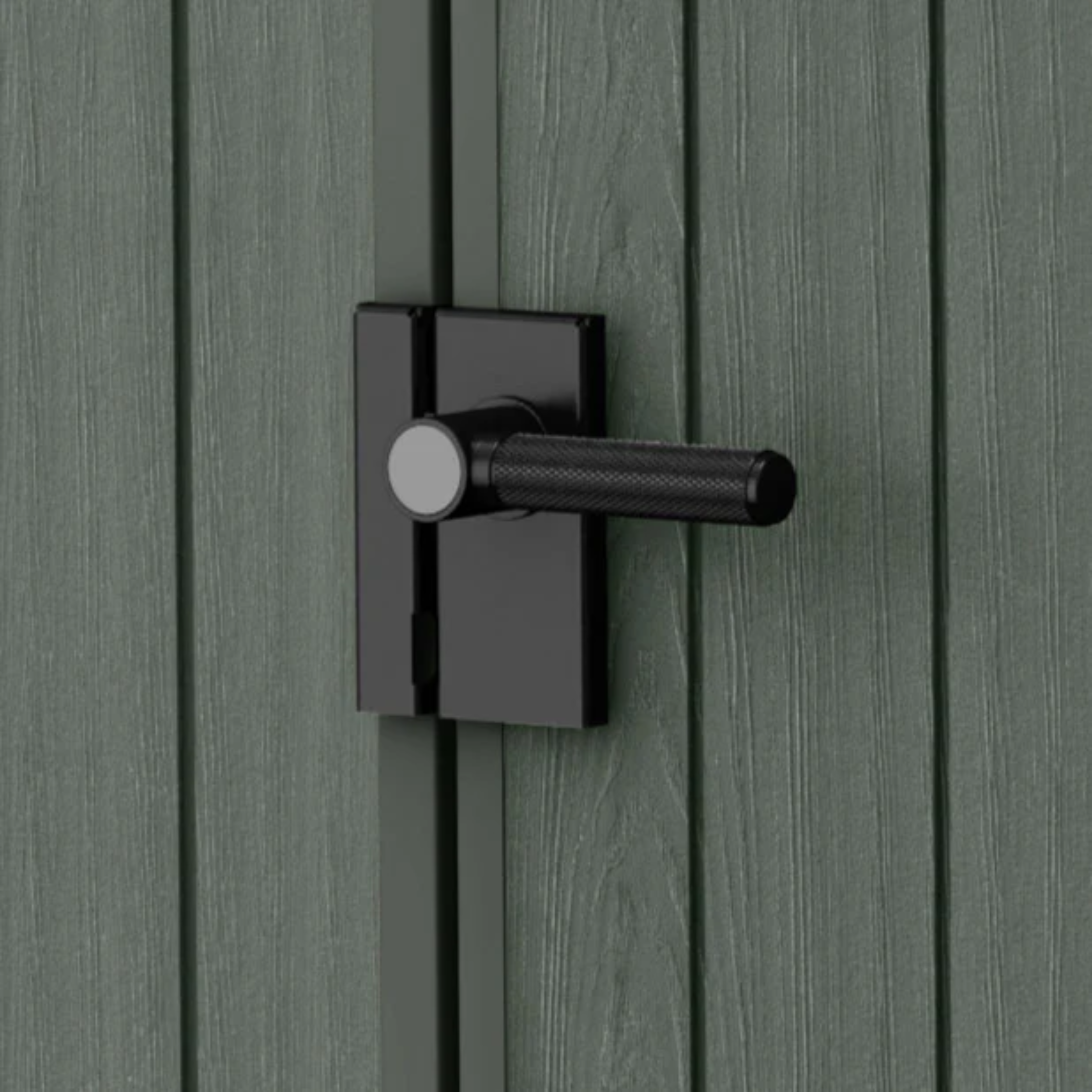 Casetta da giardino in resina "Serenity" rimessa verde effetto legno