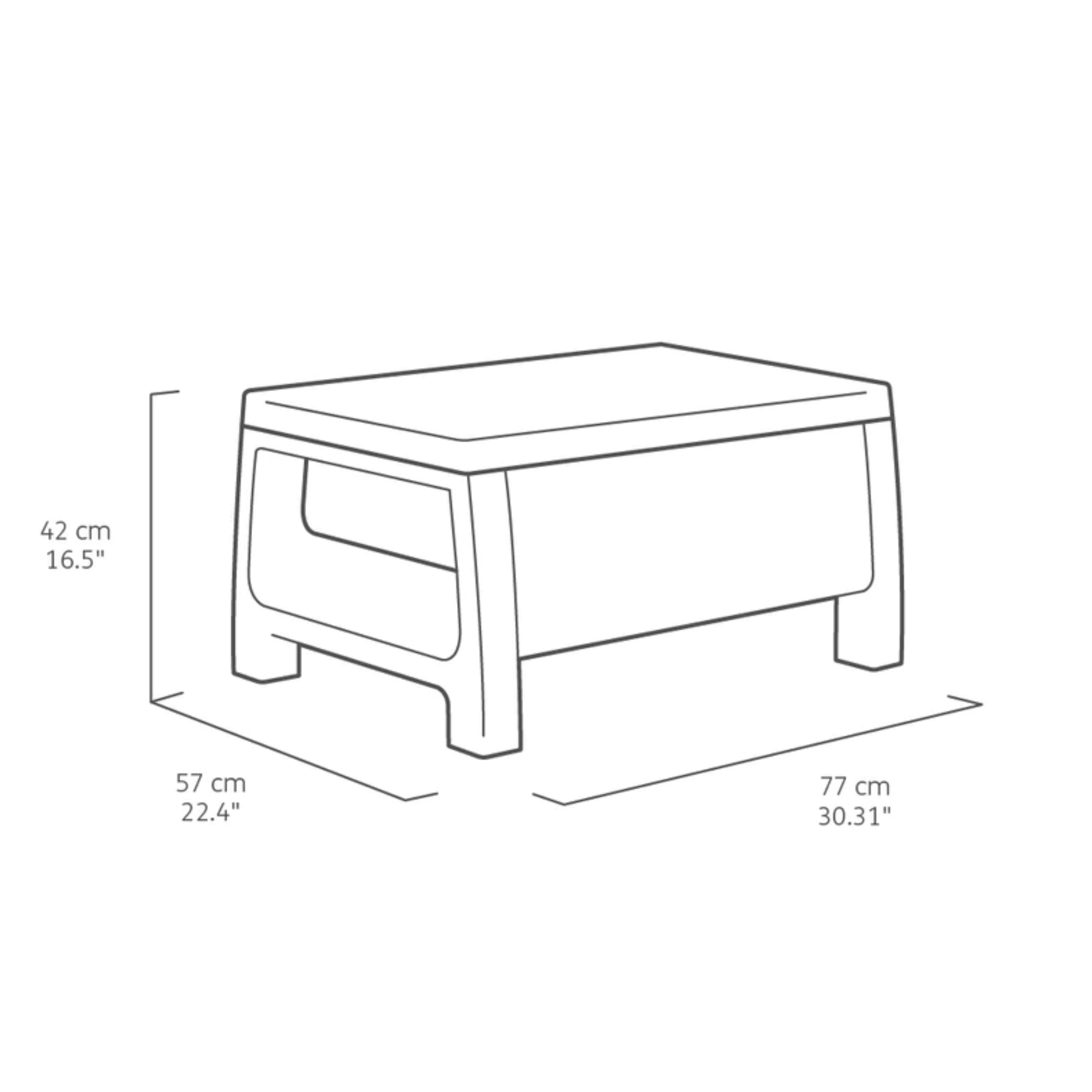 Salottino da giardino "Corfù" divano due posti + 2 poltrone + 1 tavolino