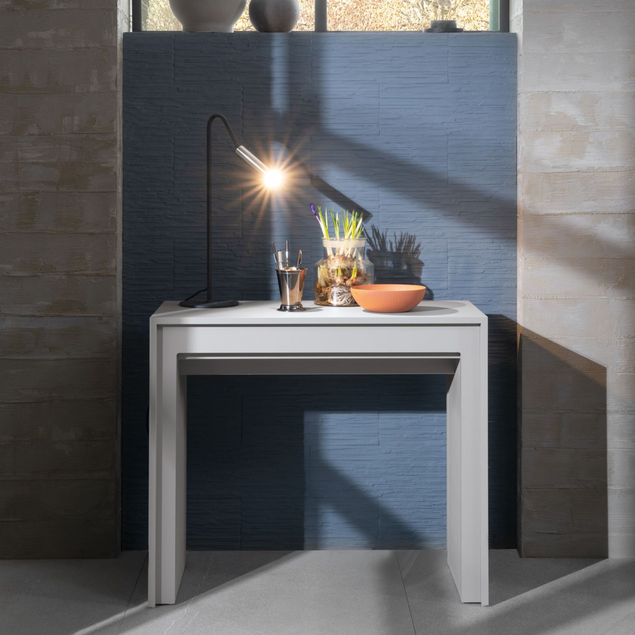 Tavolo allungabile consolle "Pinocchio" in legno laccato 10 posti cm 43/302x90 76h