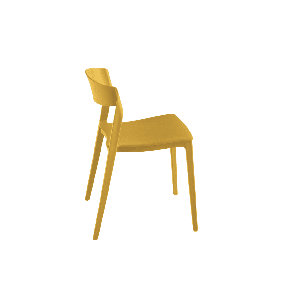 Set di sedie impilabili moderne "Quorathis" in polipropilene da pranzo cm 49x52 77h - MondoViro