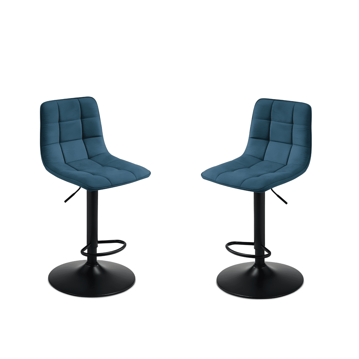 Set di sgabelli in tessuto "Milly" con seduta imbottita cm 45x45 91h - MondoViro