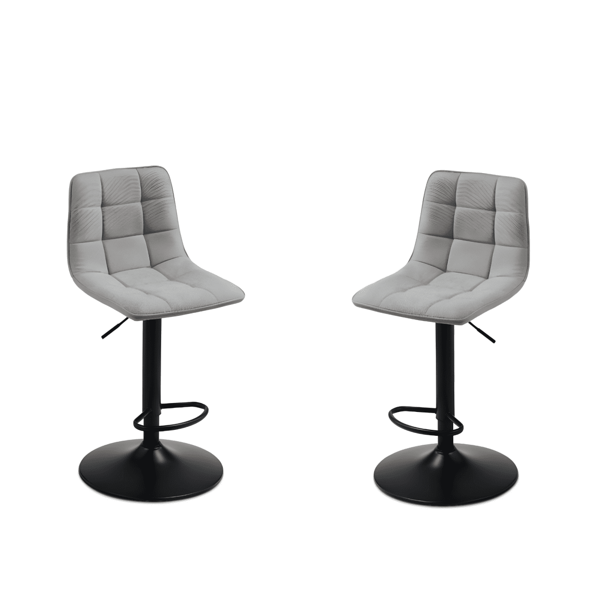 Set di sgabelli in tessuto "Milly" con seduta imbottita cm 45x45 91h - MondoViro