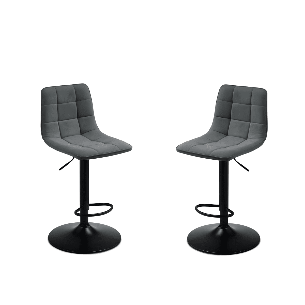 Set di sgabelli in tessuto "Milly" con seduta imbottita cm 45x45 91h - MondoViro