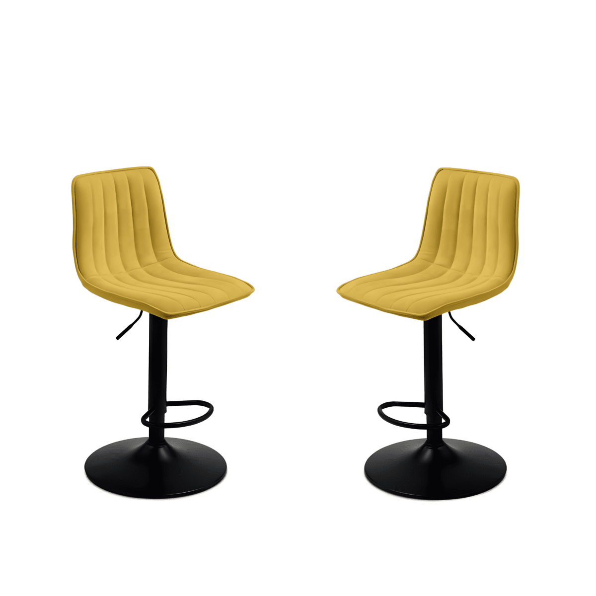 Set di sgabelli in tessuto "Palmer" imbottiti cm 45x45 91h - MondoViro