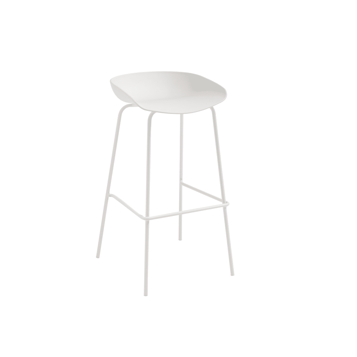 Set di sgabelli in polipropilene "Solan" moderni con struttura in metallo cm 43x48 72,5h - MondoViro