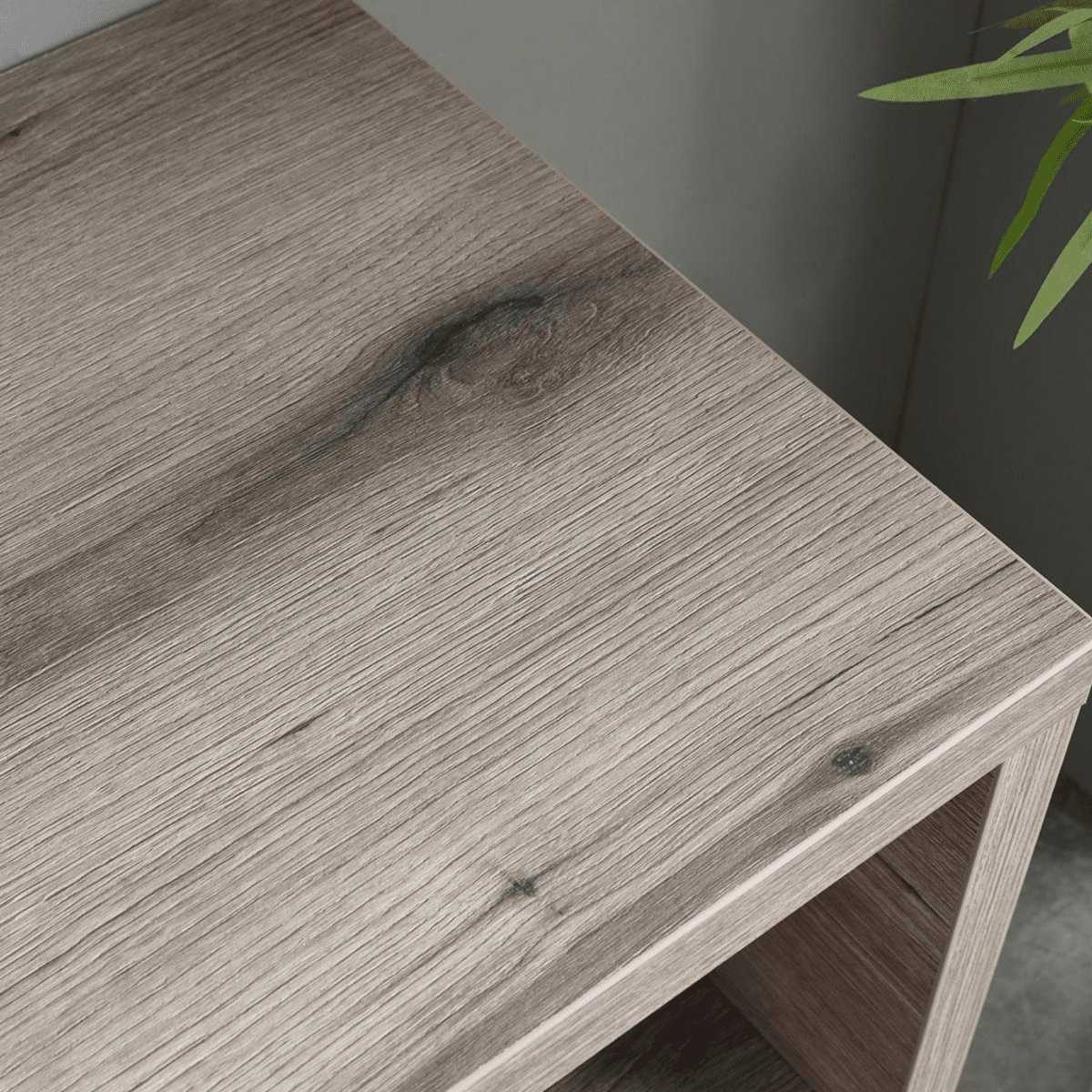 Mobile bagno sospeso rovere fossile "Samoa" 120 cm con lavabo ovale e specchio rettangolare LED - MondoViro