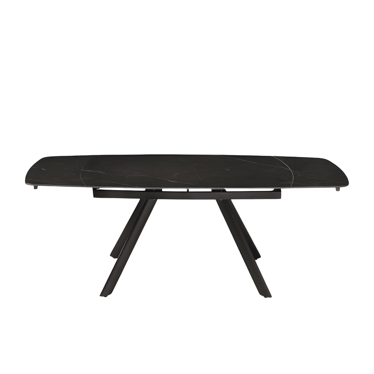 Tavolo allungabile "Igor" con piano in pietra effetto marmo cm 140x90 76h - MondoViro