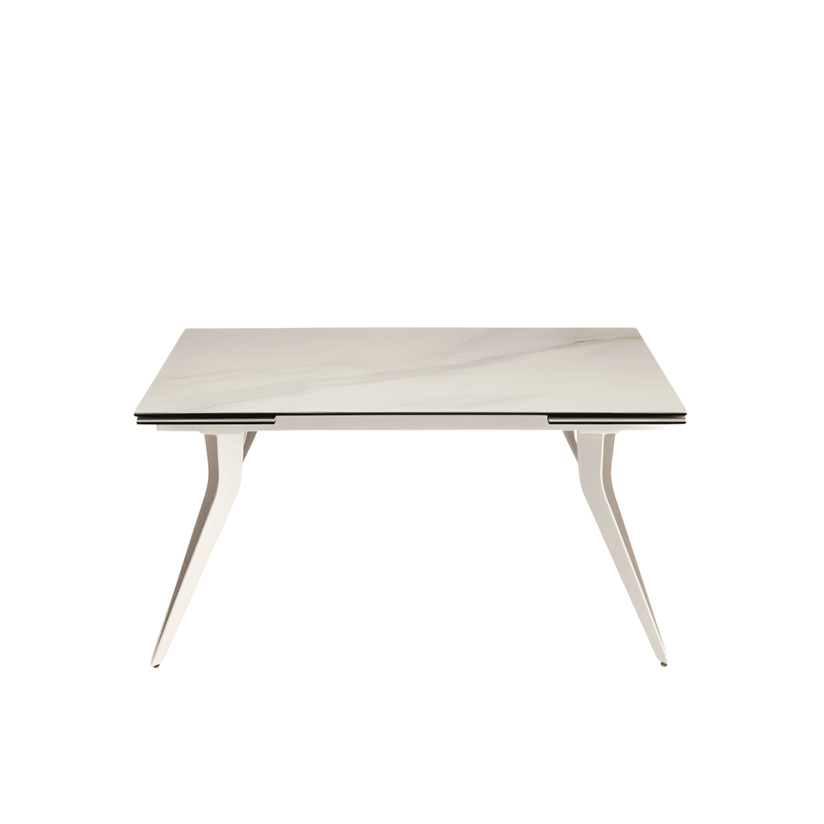 Tavolo allungabile "Artico" con piano in pietra effetto marmo cm 160x90 75h - MondoViro