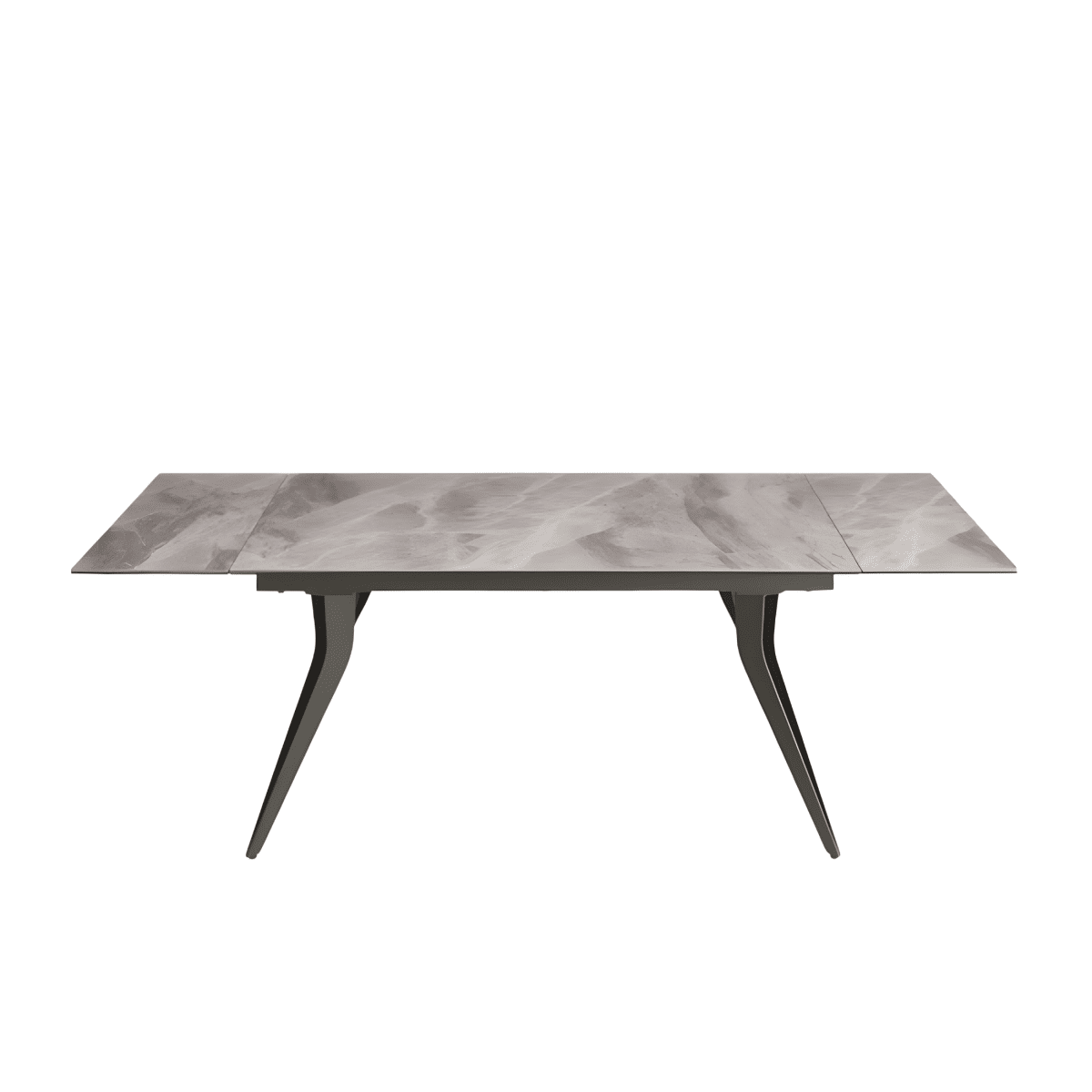 Tavolo allungabile "Artico" con piano in pietra effetto marmo cm 160x90 75h - MondoViro