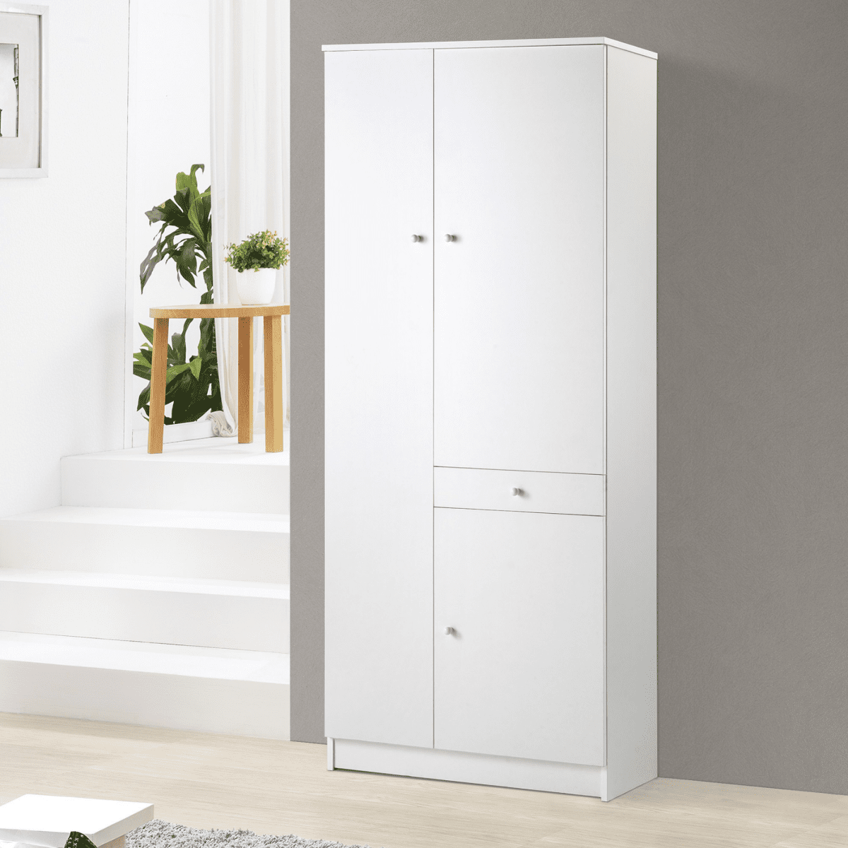 Mobile in legno 3 ante 1 cassetto "Vanity" cm 77x34 147h - MondoViro