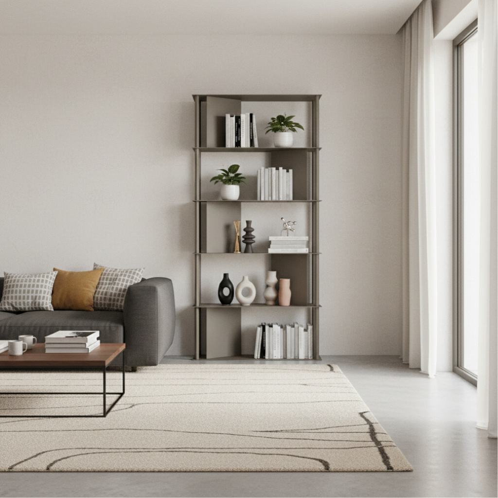 Libreria verticale “Molin” in metallo verniciato cm 90x40 190h - MondoViro