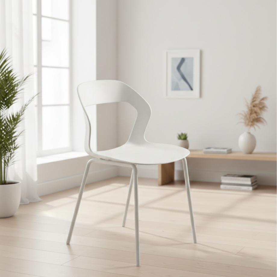 Set di sedie impilabili "Prisma" in polipropilene cm 54x51 87h