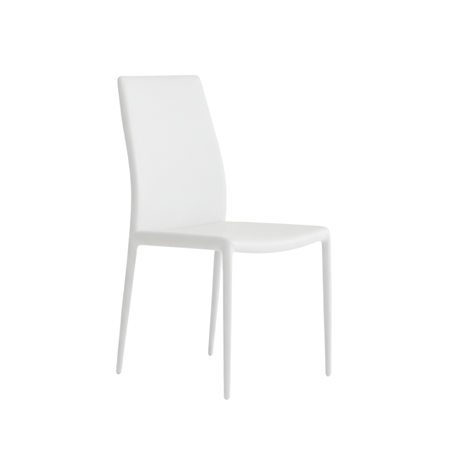 Set di sedie in similpelle "Impero" con struttura rivestita coordinata cm 53x43 90h