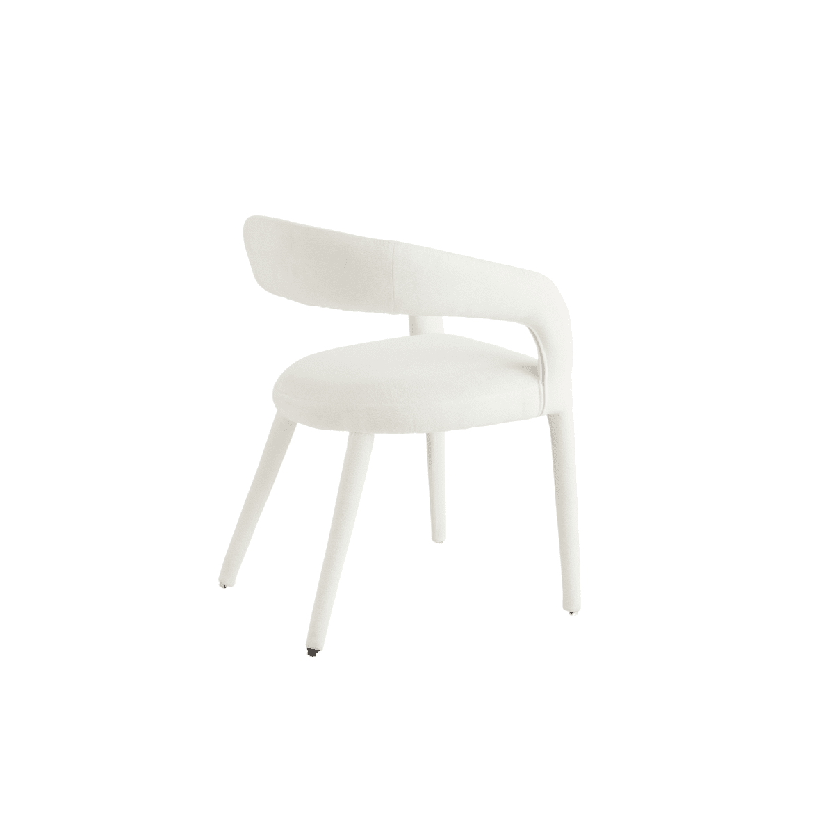 Set di sedie "Voltris" imbottite in tessuto bouclé con gambe rivestite in tessuto cm 55x57 76h - MondoViro