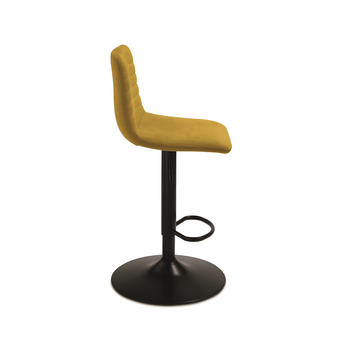 Set di sgabelli in tessuto cannettato "Leo" da soggiorno cm 45x45 90h - MondoViro