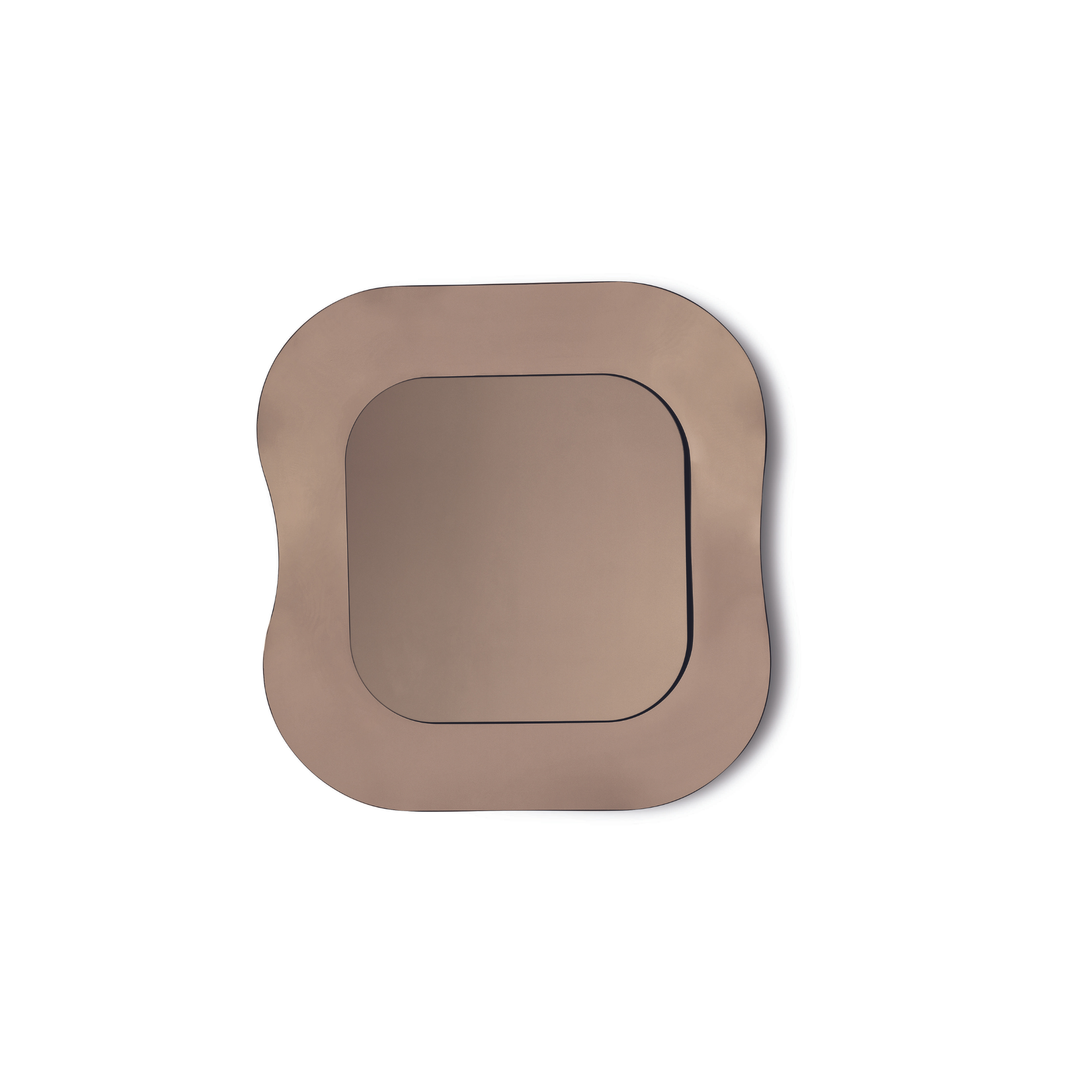 Specchio da parete moderno "Indi" con cornice in vetro fuso elegante