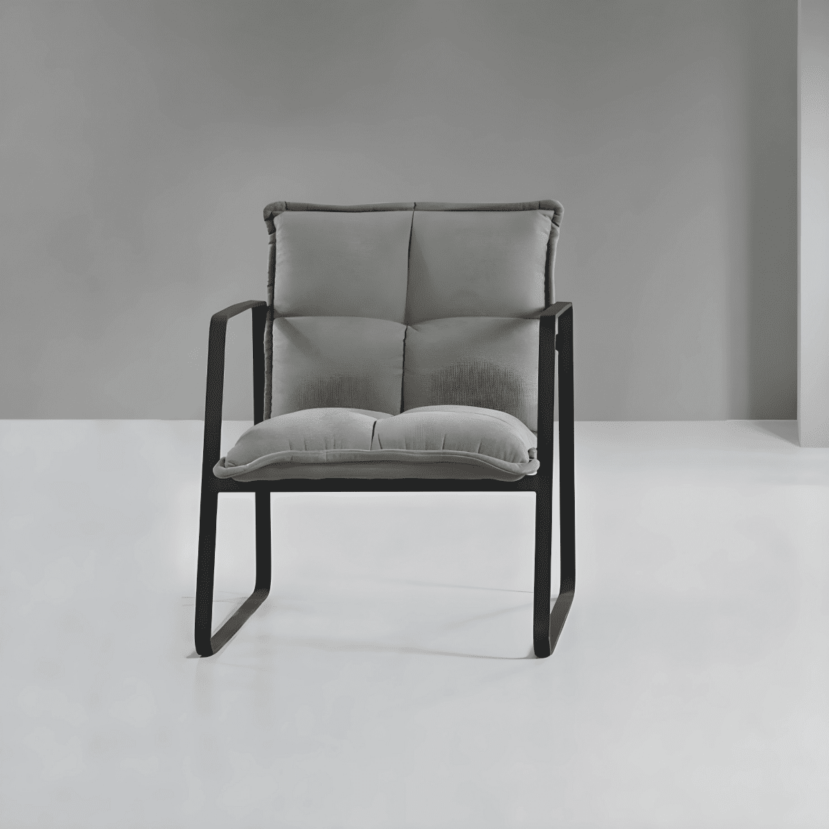 Poltrona in tessuto "Axel" moderna con struttura in metallo cm 68x65 78h - MondoViro