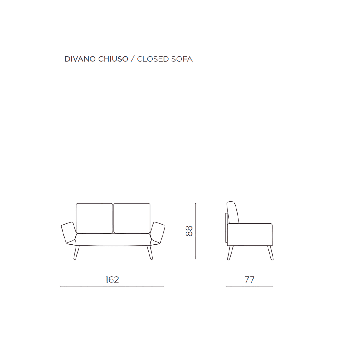 Divano letto moderno in tessuto "Comfy" da soggiorno con braccioli regolabili - MondoViro