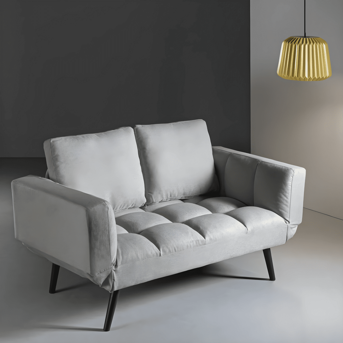 Divano letto moderno in tessuto "Comfy" da soggiorno con braccioli regolabili - MondoViro