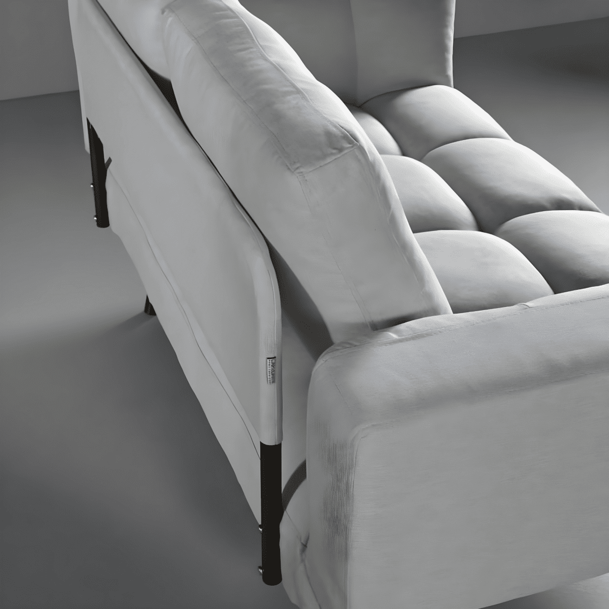 Divano letto moderno in tessuto "Comfy" da soggiorno con braccioli regolabili - MondoViro