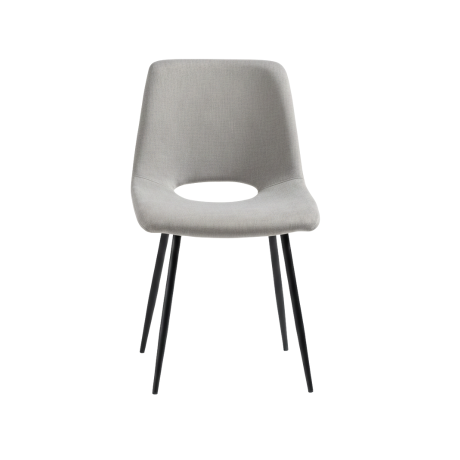 Set di sedie in tessuto "Echo" con struttura in metallo cm 48x53 86h