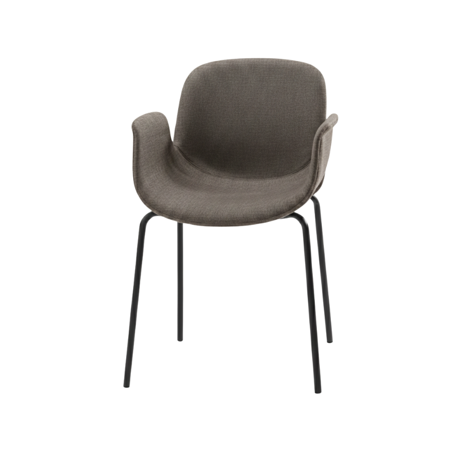 Set di sedie in tessuto imbottite "Verona" con braccioli cm 54x51 87h