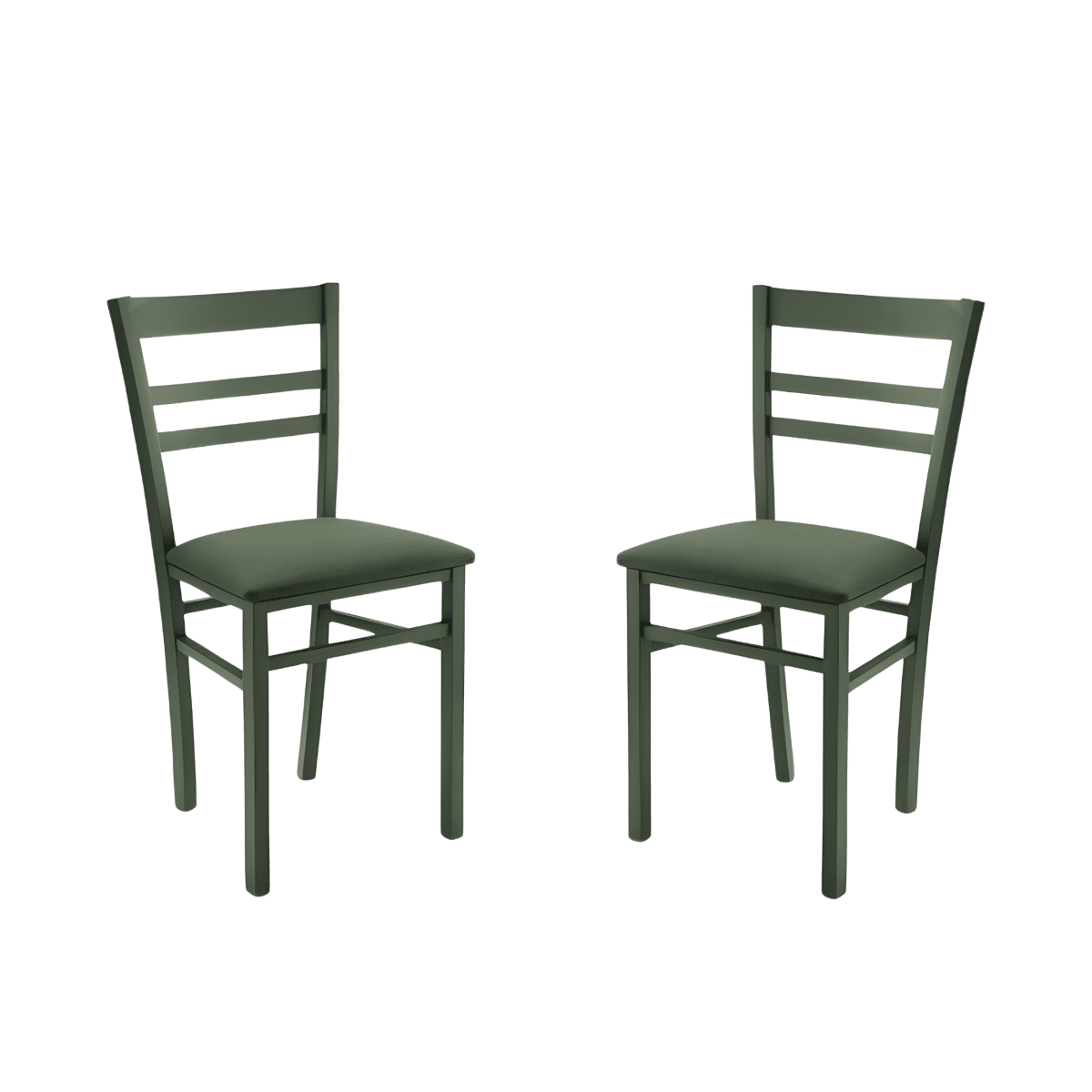 Set di sedie "Ilda" con struttura in legno e seduta in tessuto imbottito cm 42x45 85h - MondoViro