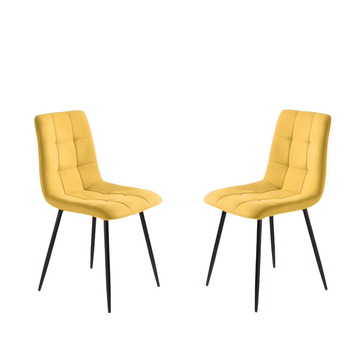 Set sedie da pranzo moderne in tessuto "Milly" con seduta imbottita cm 45x53 88h - MondoViro