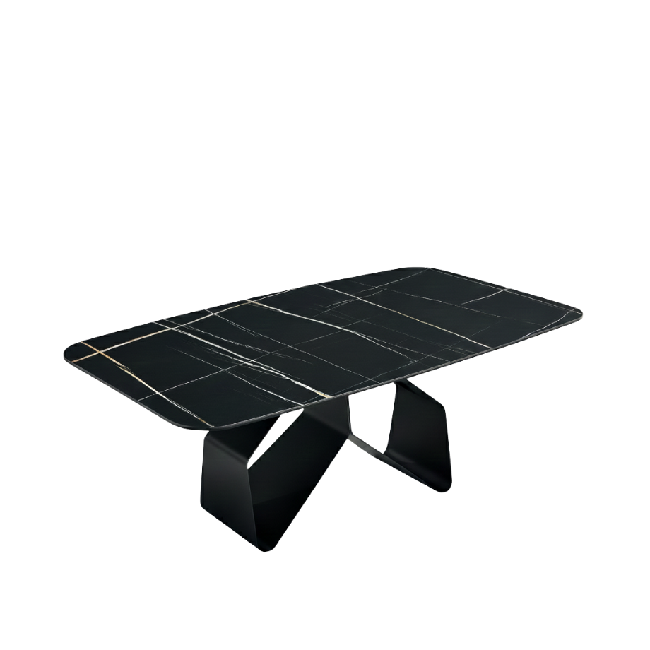 Tavolo fisso moderno "Round" con piano rettangolare versatile cm 210x110 75h