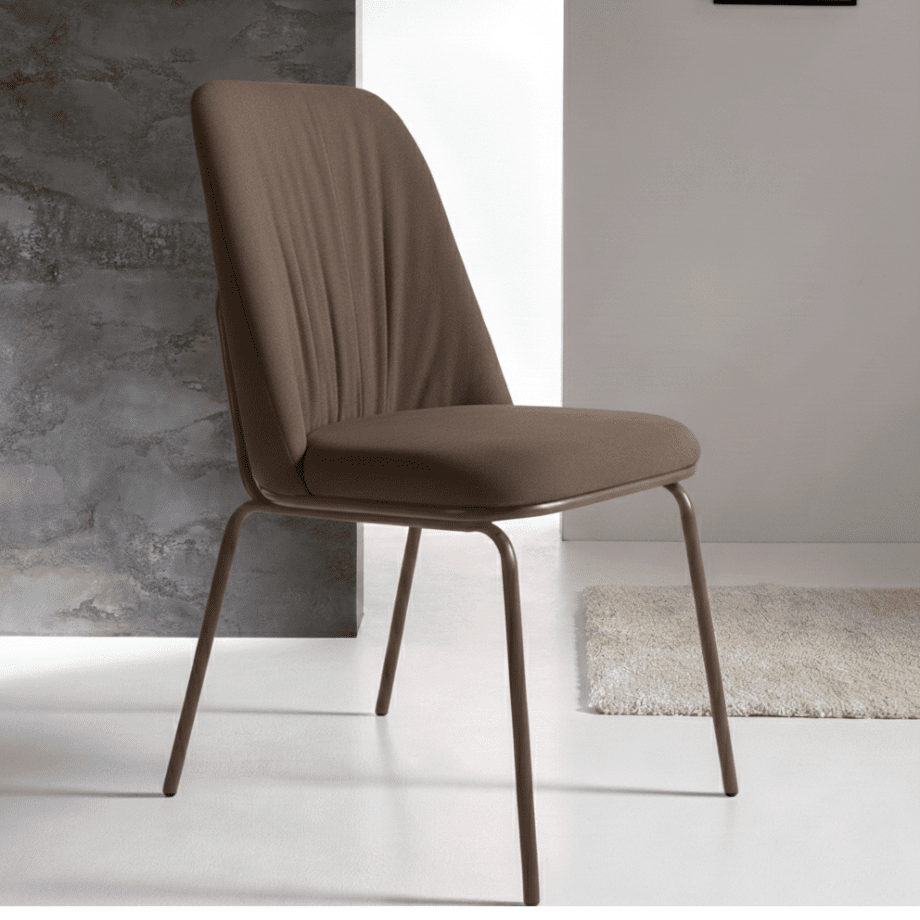 Set di sedie imbottite "Pixel" in tessuto e struttura in metallo cm 61x49 93h - MondoViro