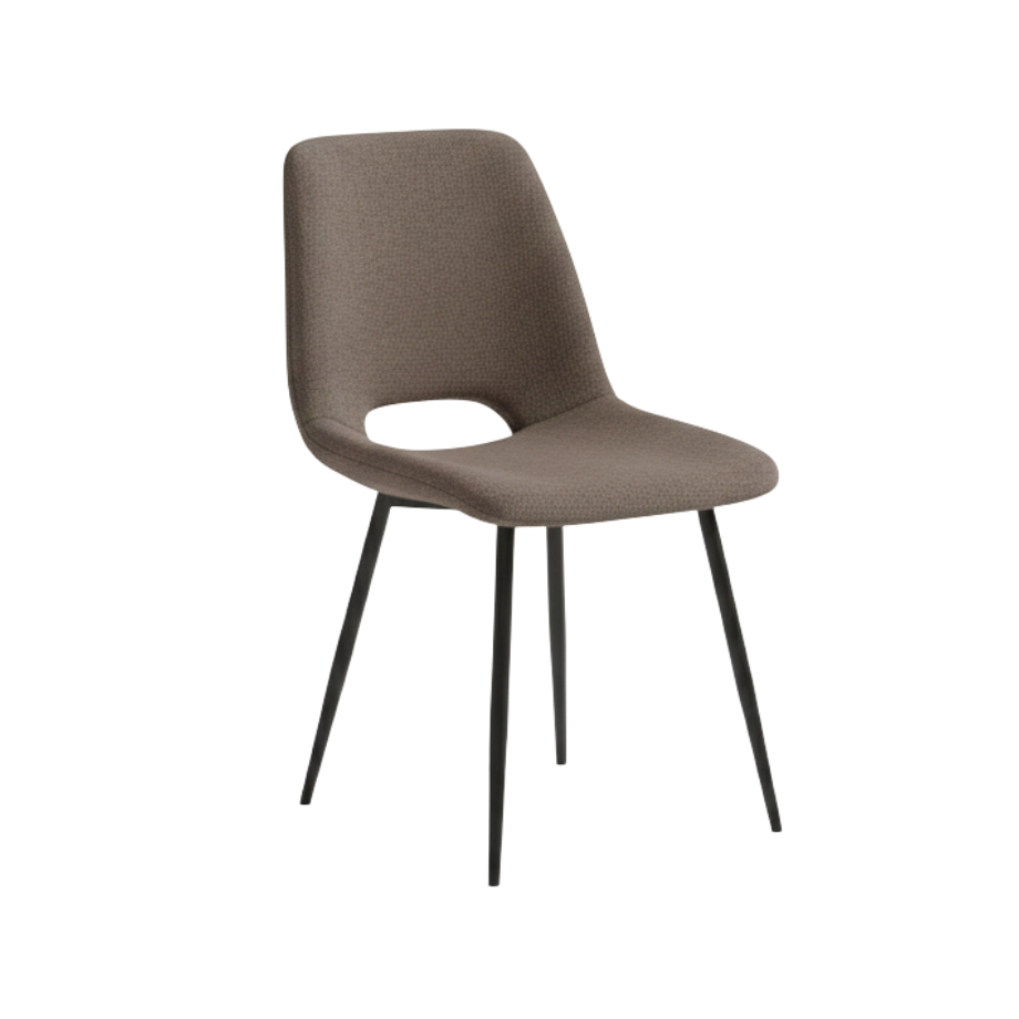 Set di sedie in tessuto "Echo" con struttura in metallo cm 48x53 86h