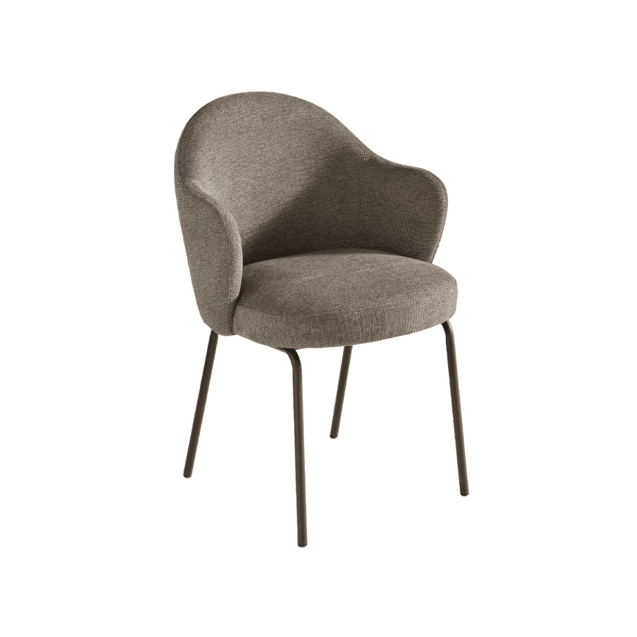 Set di sedie imbottite "Seta" con braccioli arrotondati cm 57x56 83h - MondoViro