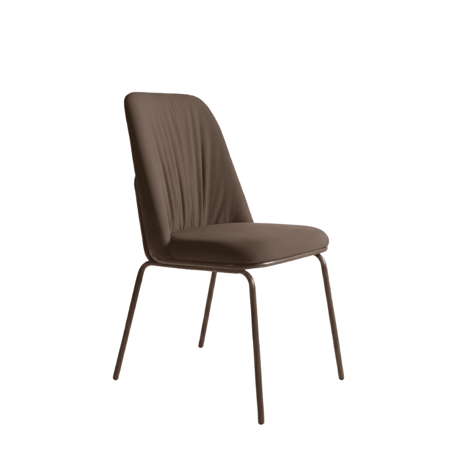 Set di sedie imbottite "Pixel" in tessuto e struttura in metallo cm 61x49 93h - MondoViro