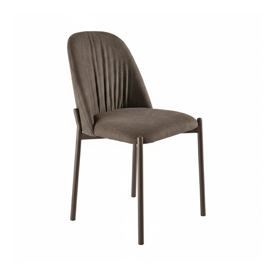 Set di sedie "Nova" imbottite in tessuto con struttura in metallo cm 47x56 86h