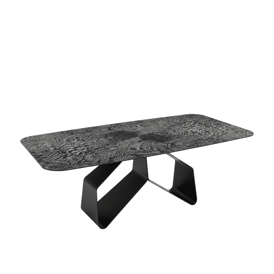 Tavolo fisso moderno "Round" con piano rettangolare versatile cm 210x110 75h - MondoViro