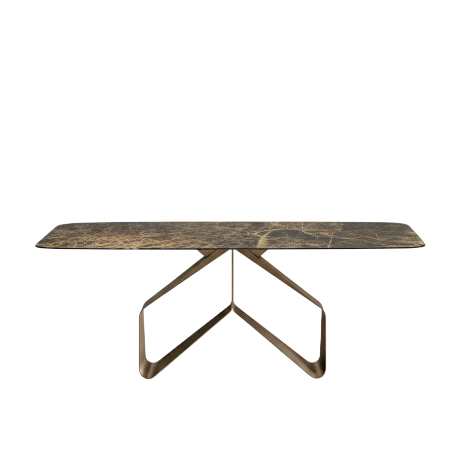 Tavolo fisso moderno "Round" con piano rettangolare versatile cm 210x110 75h