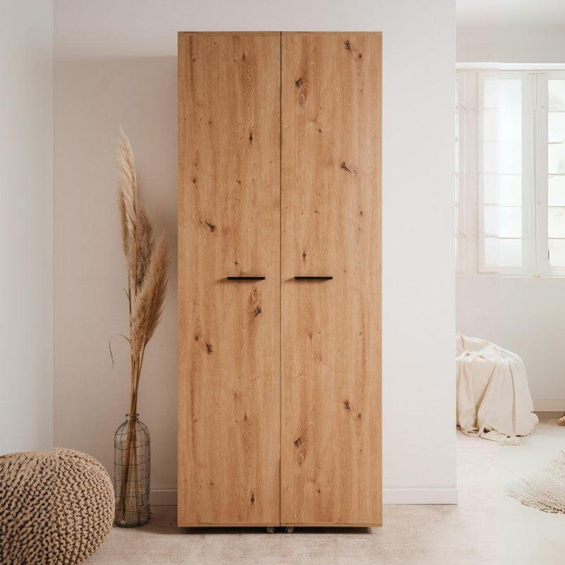 Scarpiera ingresso slim 2 ante "Lugo" in legno 5 scomparti salvaspazio