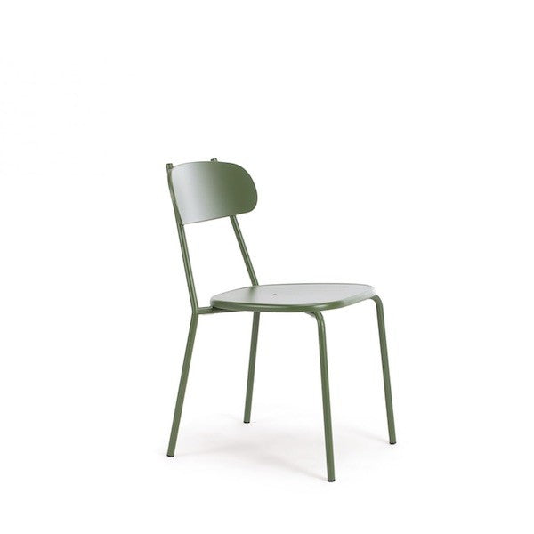Set di sedie da giardino "Fox" impilabili in metallo verniciato cm 45x53 84h