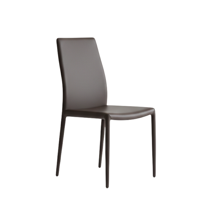 Set di sedie in similpelle "Impero" con struttura rivestita coordinata cm 53x43 90h