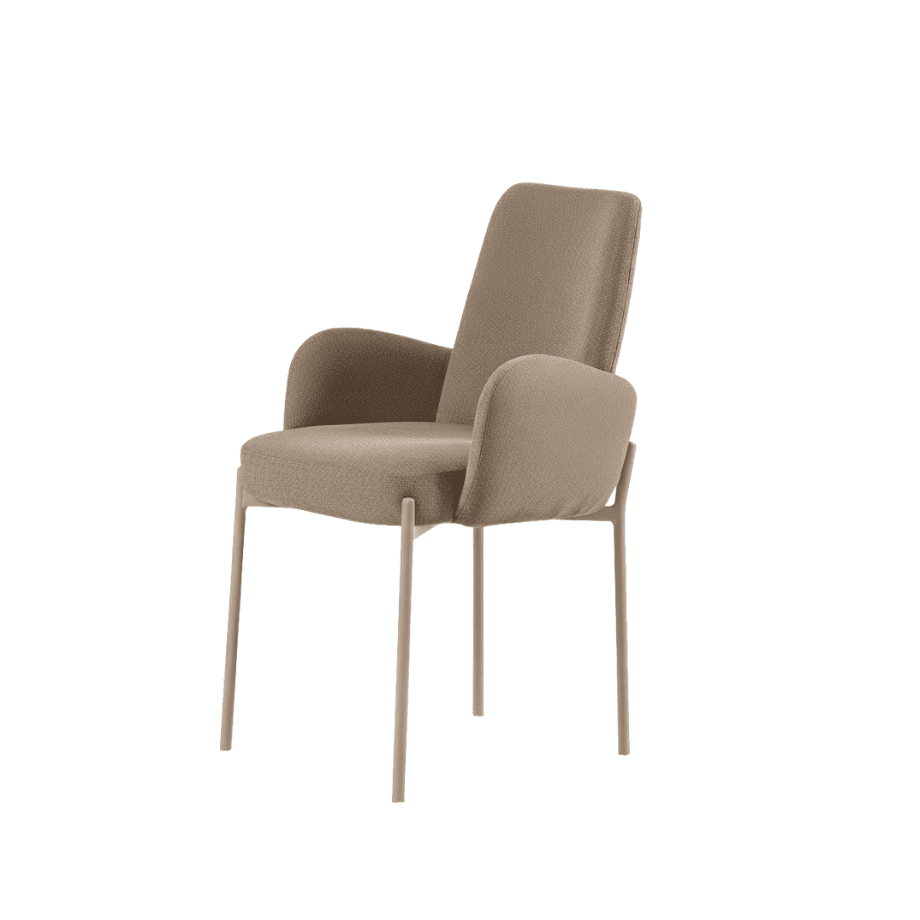 Set di sedie da pranzo "Eterna" in tessuto imbottite cm 55x53 91h - MondoViro