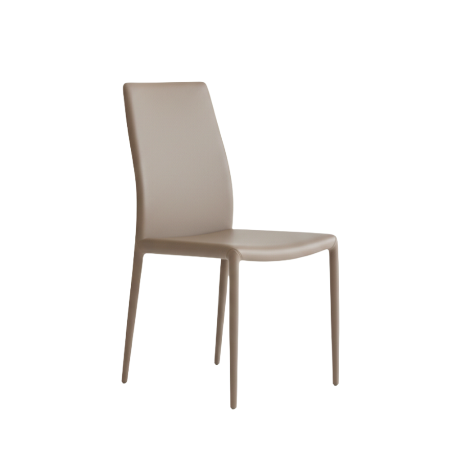 Set di sedie in similpelle "Impero" con struttura rivestita coordinata cm 53x43 90h