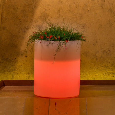 Vaso tondo con luce Led bianca modello Venusio Ø 40 cm 50h