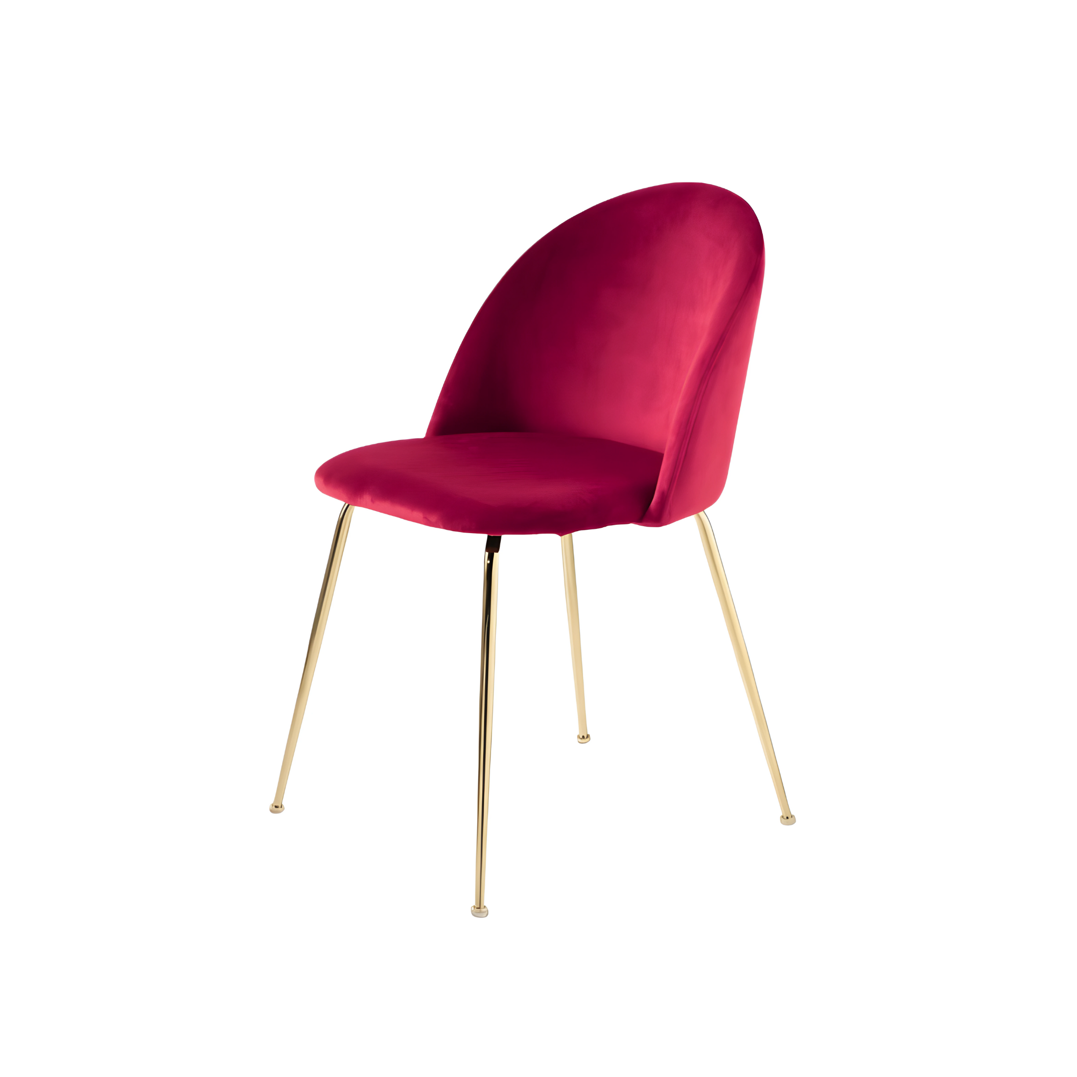 Set di sedie da pranzo "Dama" in velluto con struttura in metallo verniciato cm 52x50 81h