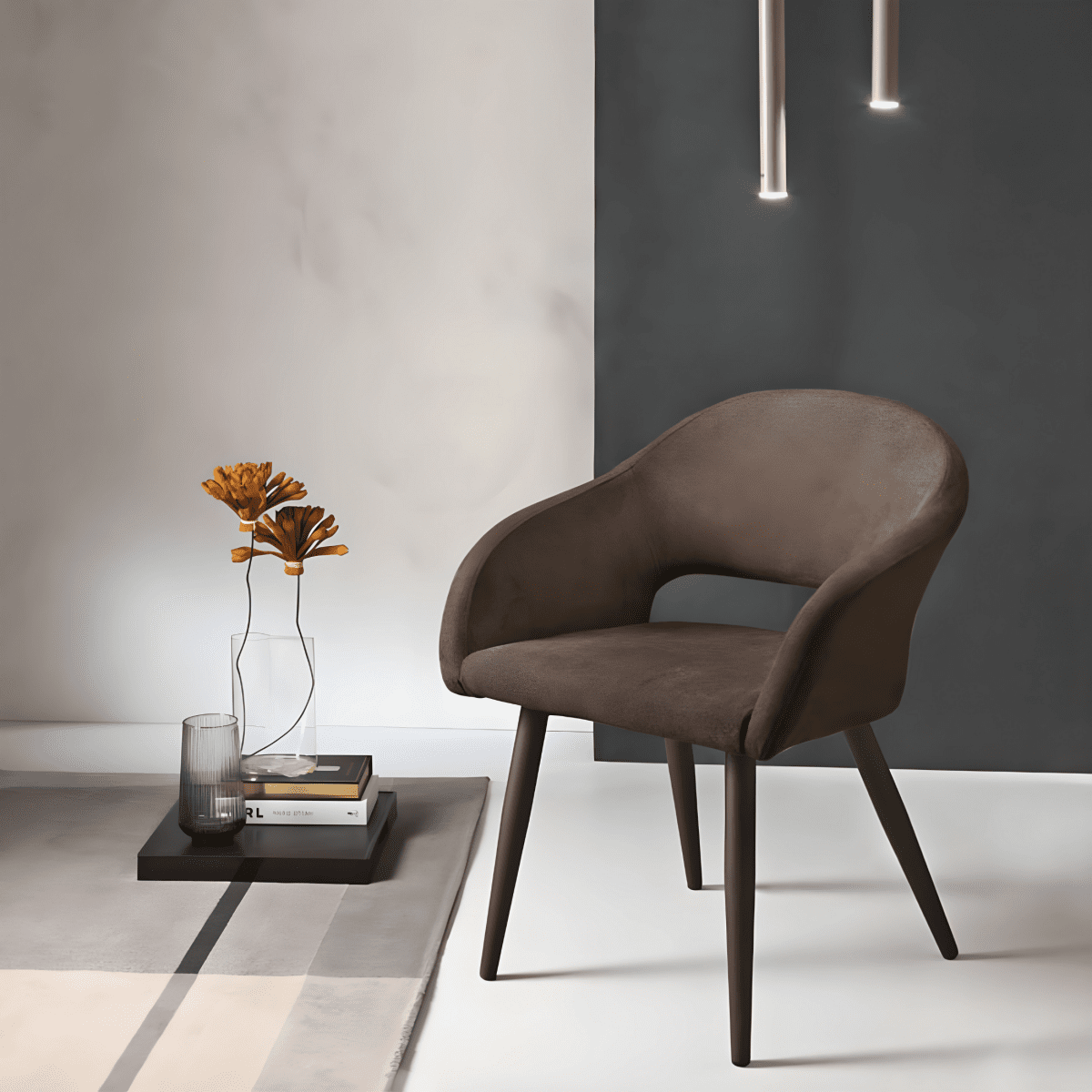 Set di sedie da pranzo moderne "Anita" imbottita in tessuto cm 58x48 75h - MondoViro