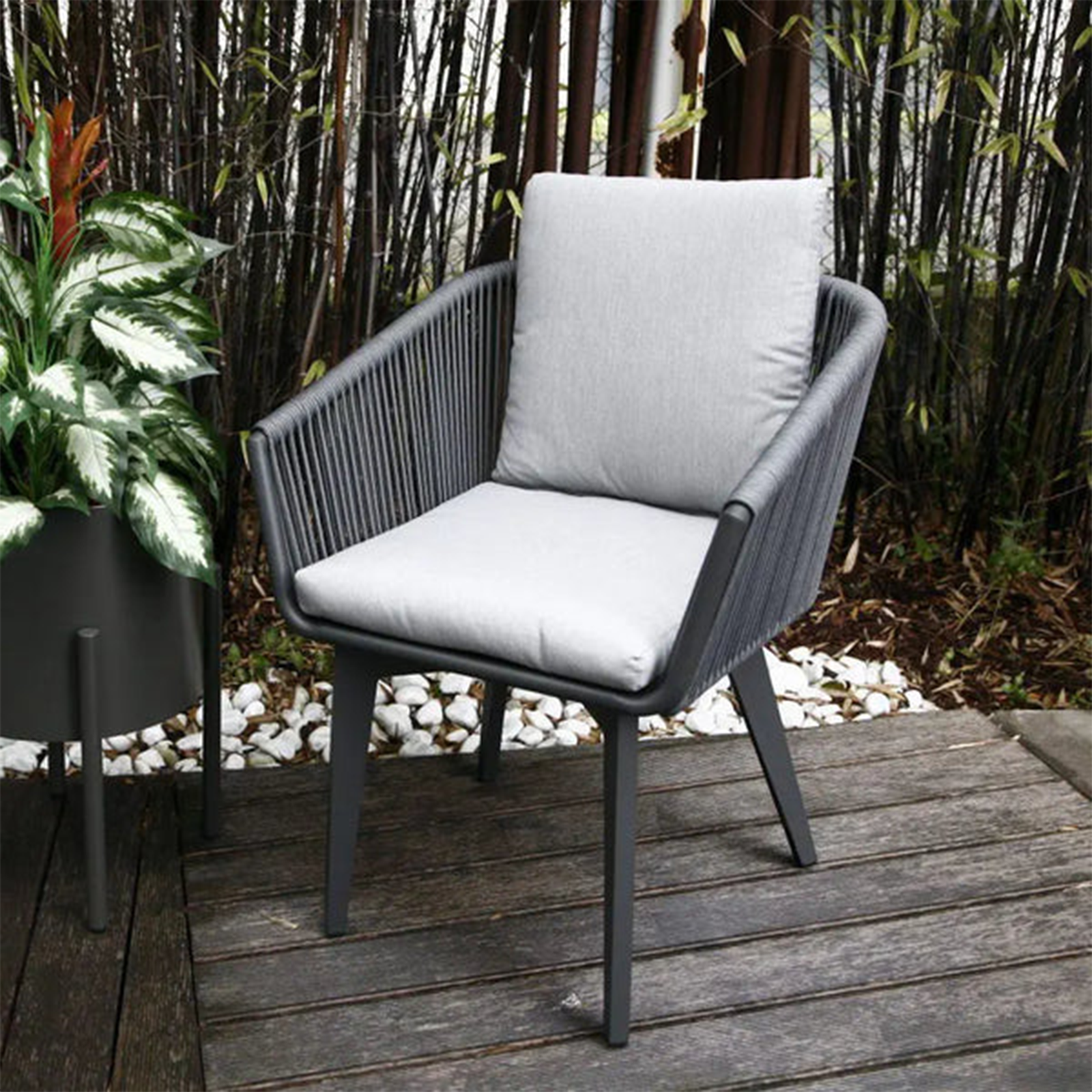 Salotto bistrot in acciaio You&Me 2 poltrone e tavolino da giardino