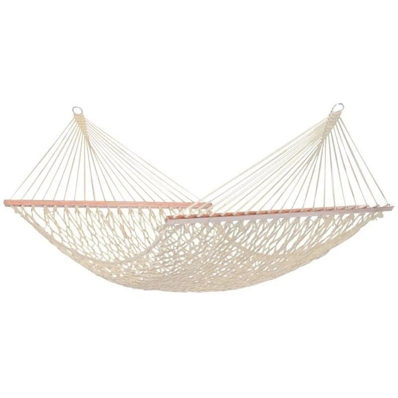 Amaca da giardino in tela intrecciato resistente con supporto in legno cm200x150